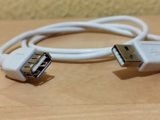 Prolongador cable USB blanco