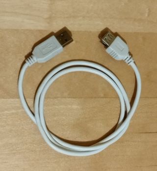 Prolongador cable USB blanco