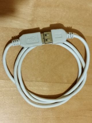 Prolongador cable USB blanco