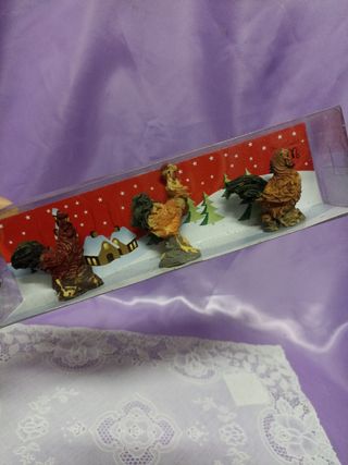 ⭐lote de 3 gallinas para portal de Belén