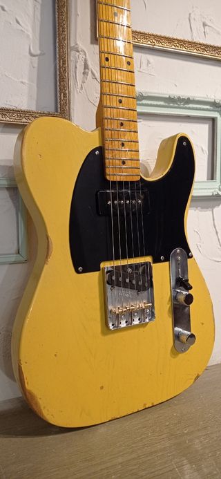 Telecaster blonde craquelada