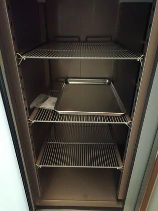 armario de congelador 2 puertas de acero
