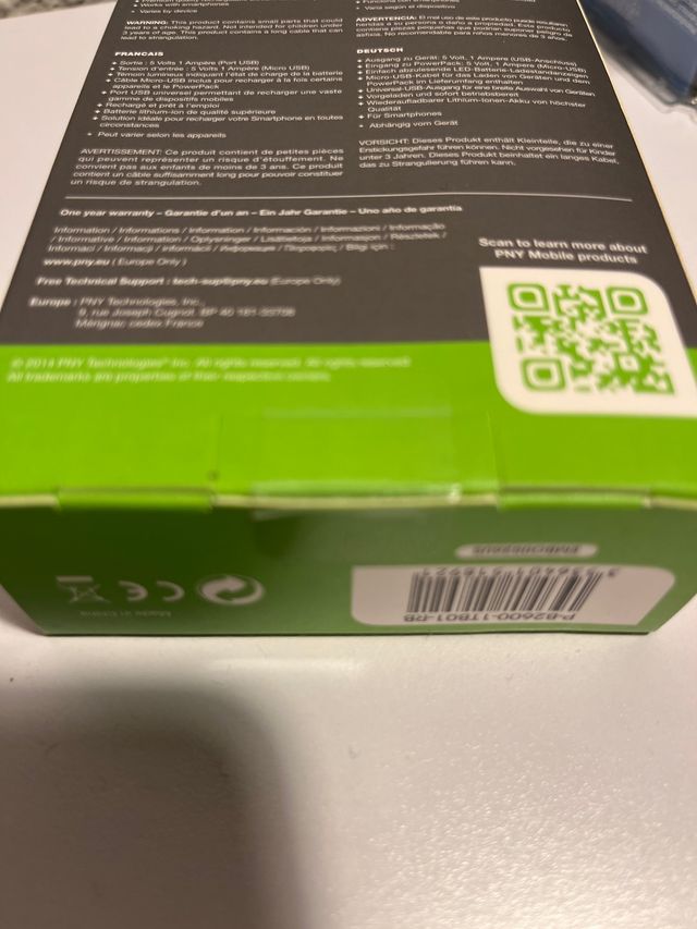 Batería cargador móvil. SIN ABRIR