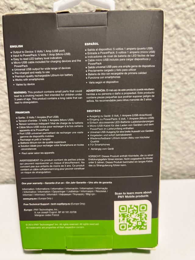 Batería cargador móvil. SIN ABRIR