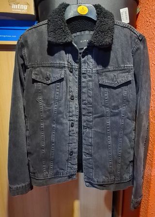 Chaqueta tejana negra