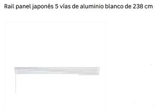 Rail panel japonés 5 vías de aluminio blanco