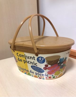 Cesta picnic comida juguete