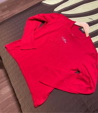 Nuevo jersey rojo Lana merino Cellini talla L 
