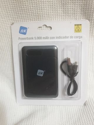 Powerbank 5000 mAh con indicador de carga