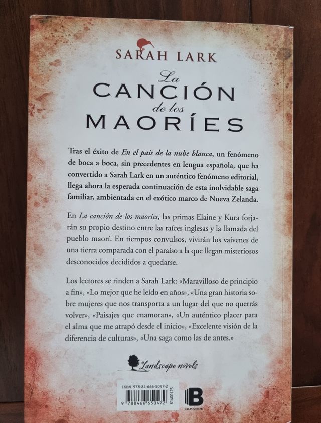 Libro La Canción de Maories, de Sarah Lark 