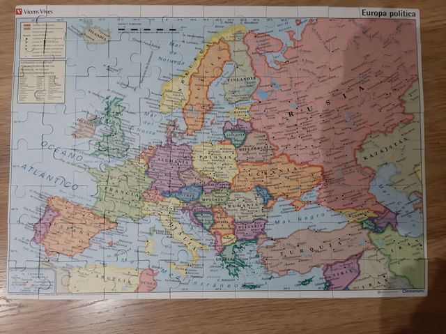 Puzzle Geográfico de Europa. 104 piezas grandes