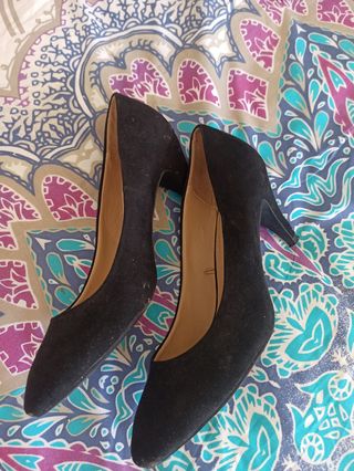zapatos tacon terciopelo