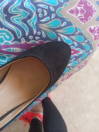 zapatos tacon terciopelo