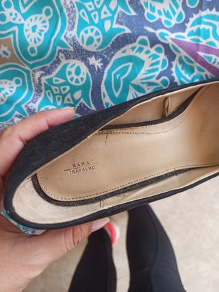 zapatos tacon terciopelo