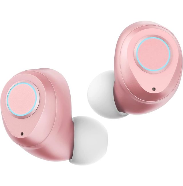 Auriculares Rosa Bluetooth con Powerbank NUEVOS