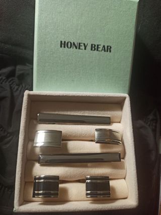 2 pares gemelos pisacorbatas novio nuevos