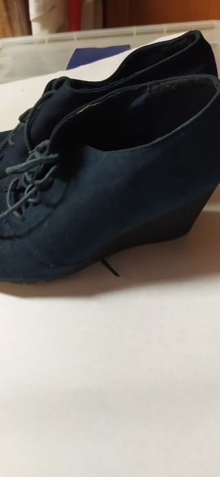 ZAPATOS CUÑAS AZUL