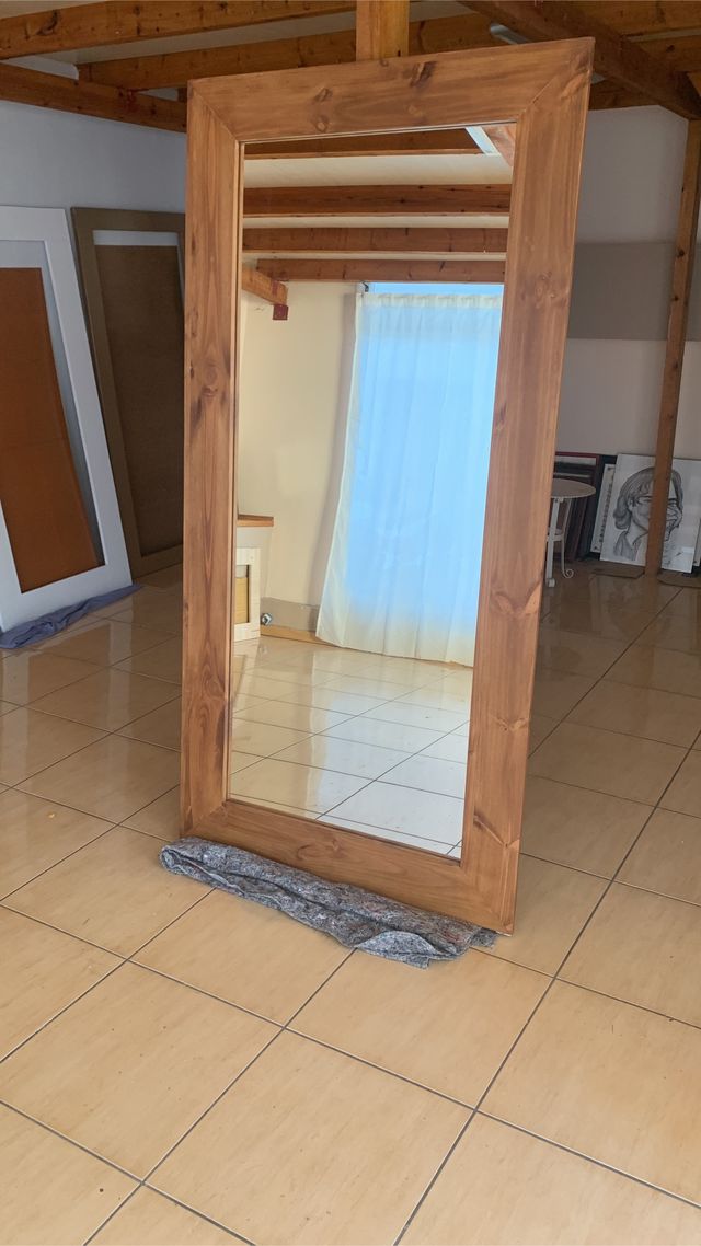 Grande specchio bianco (stile nordico) (nuovo)