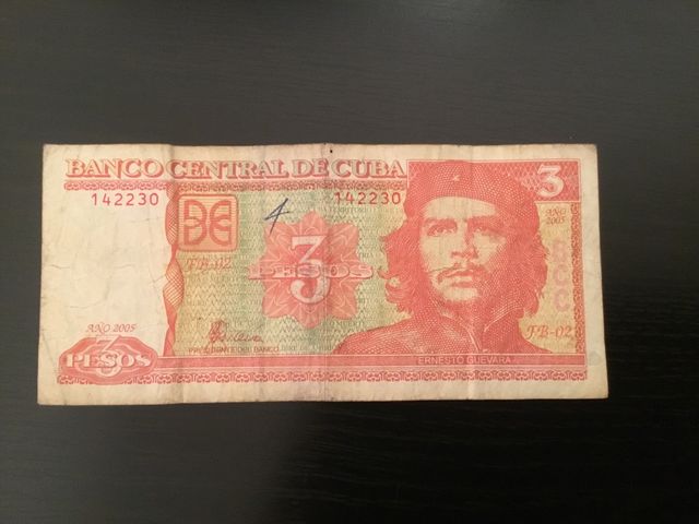 Billete 3 pesos cubanos "Che Guevara"