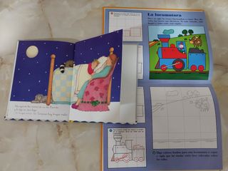 Lote infantil educativo: 3 libros,1 juego.