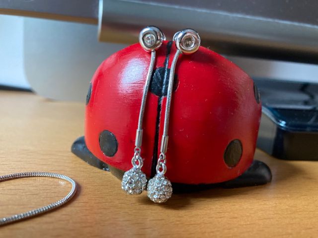 Conjunto de collar y pendientes  