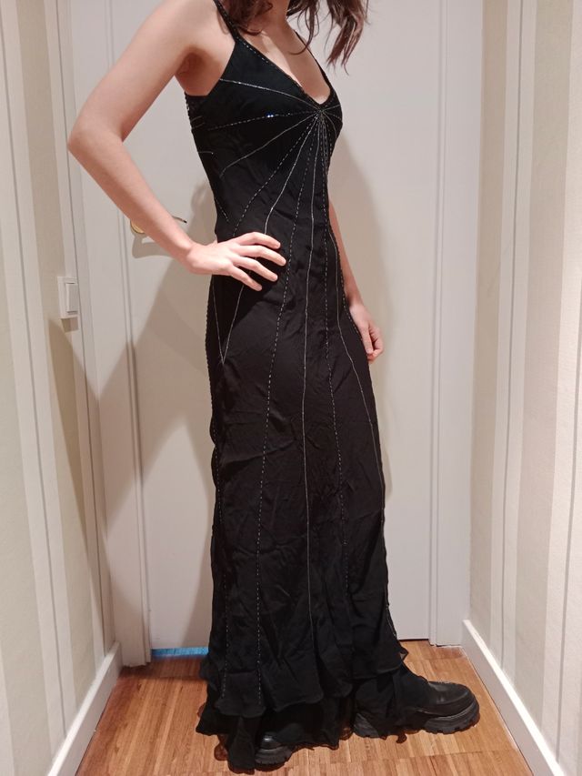 ✨ Vestido negro largo 🎆 Año Nuevo