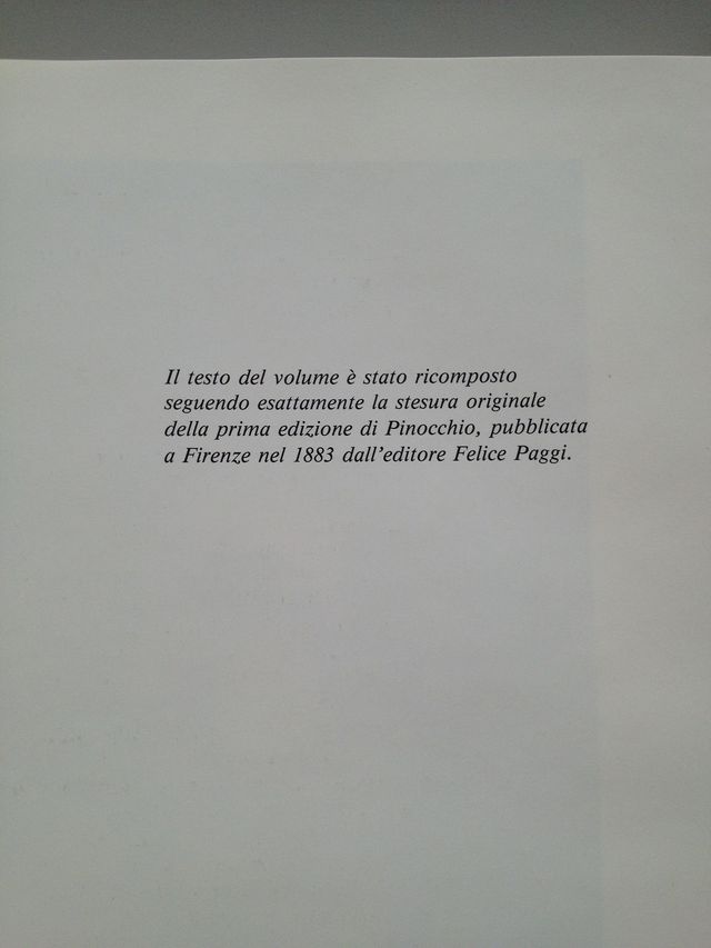 Libro da collezionismo "LE AVVENTURE DI PINOCCHIO"