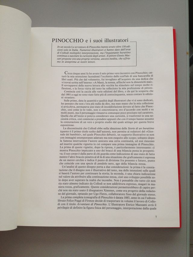 Libro da collezionismo "LE AVVENTURE DI PINOCCHIO"