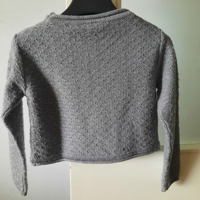 Chaqueta color plata para niña