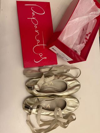 Bailarinas plateadas niña talla34