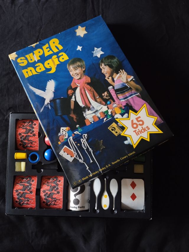 Juego "Súper Magia, 65 Trucos" Hanky Panky, 1980