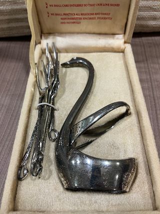 Cisne con tenedores de postre