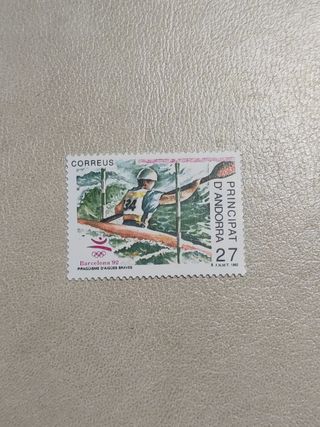 Sello Andorra. XXV JJ.OO. de Barcelona'92
