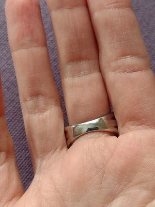 anillo triple grande plata