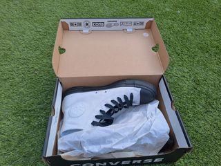 botín converse original en piel blanca