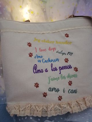 Bolso hecho a mano perrito
