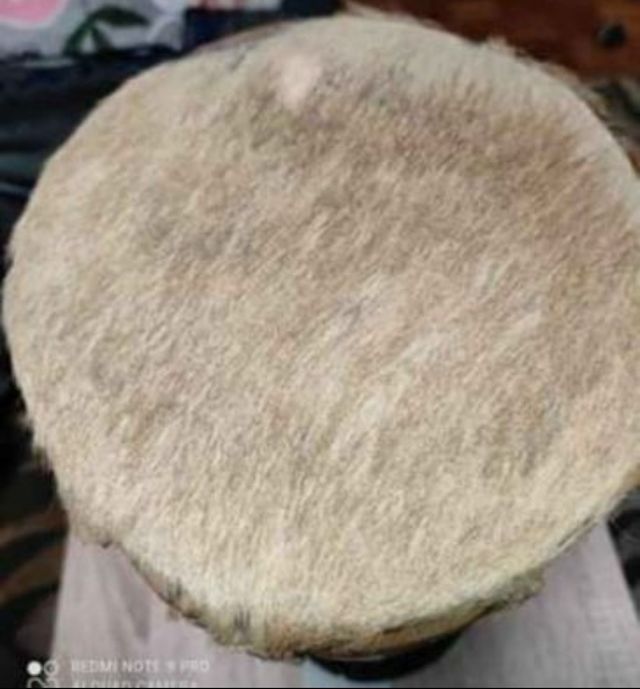 tambor africano madera pequeño defecto pie