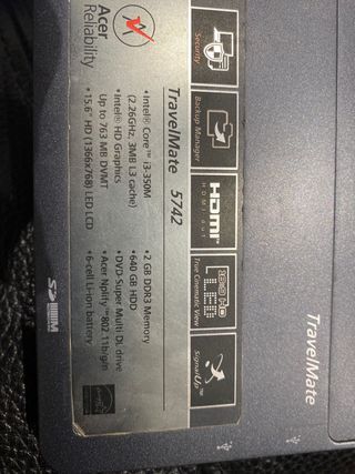 Despiece ordenador portátil ACER