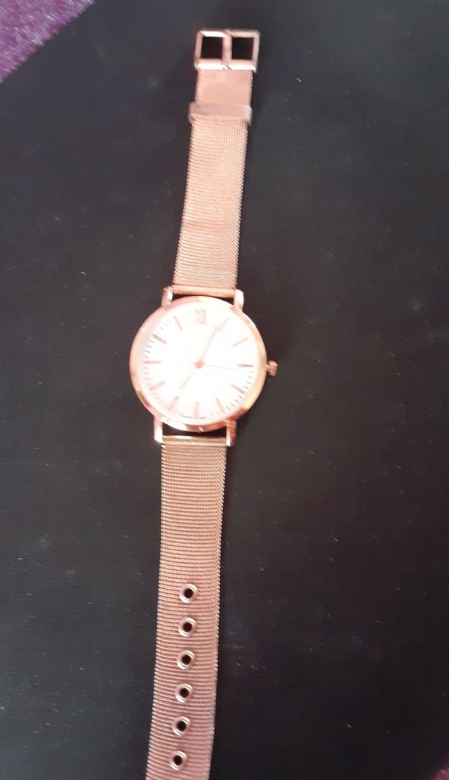 orologio rose'con quadrante bianco come nuovo