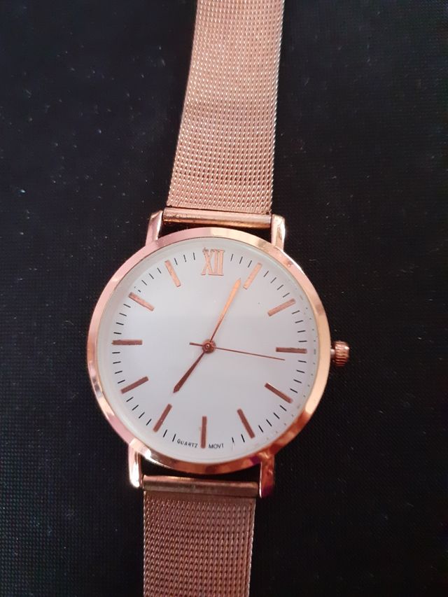 orologio rose'con quadrante bianco come nuovo