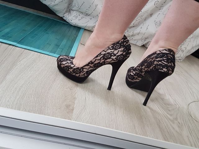 Zapato de tacón encaje negro Talla 40