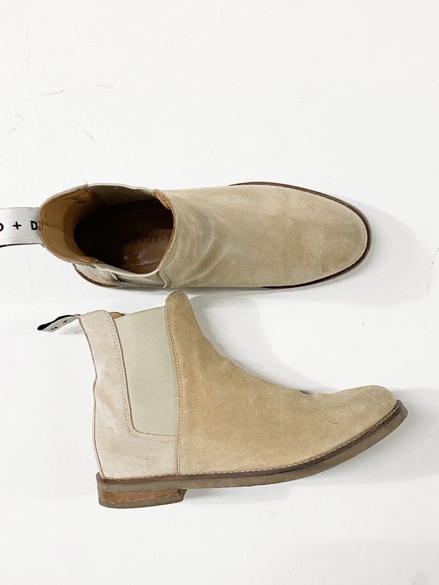 Stivali Chelsea in pelle Duke & Dexter beige