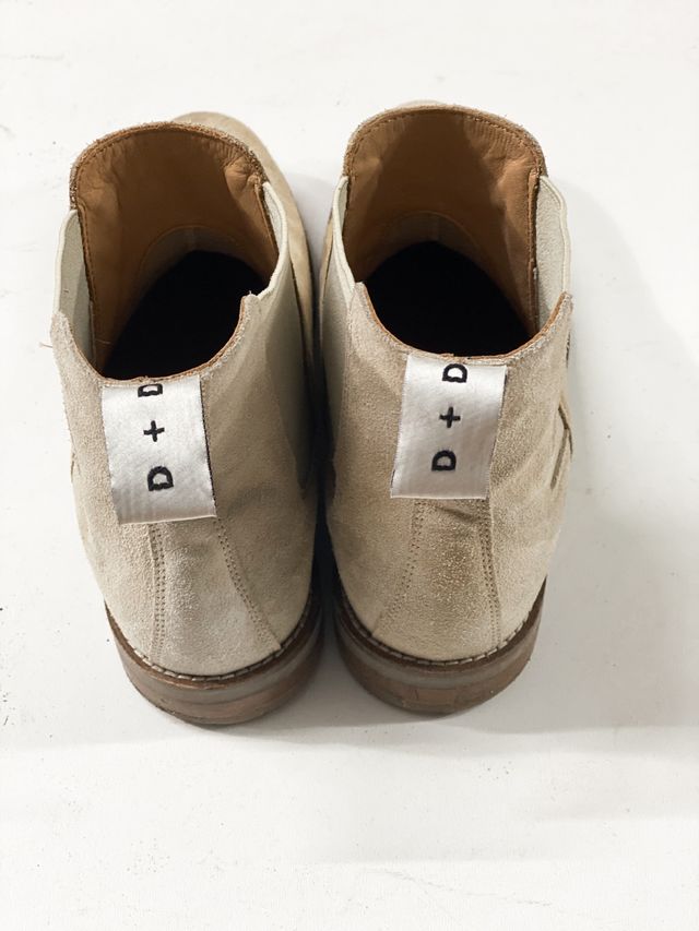 Stivali Chelsea in pelle Duke & Dexter beige