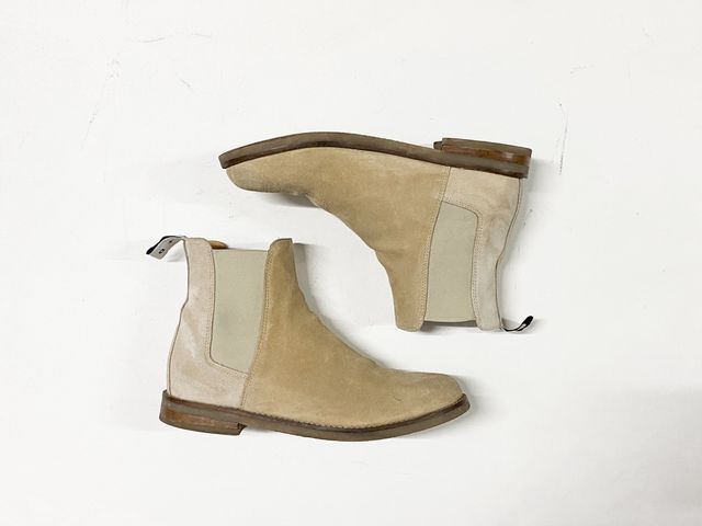 Stivali Chelsea in pelle Duke & Dexter beige