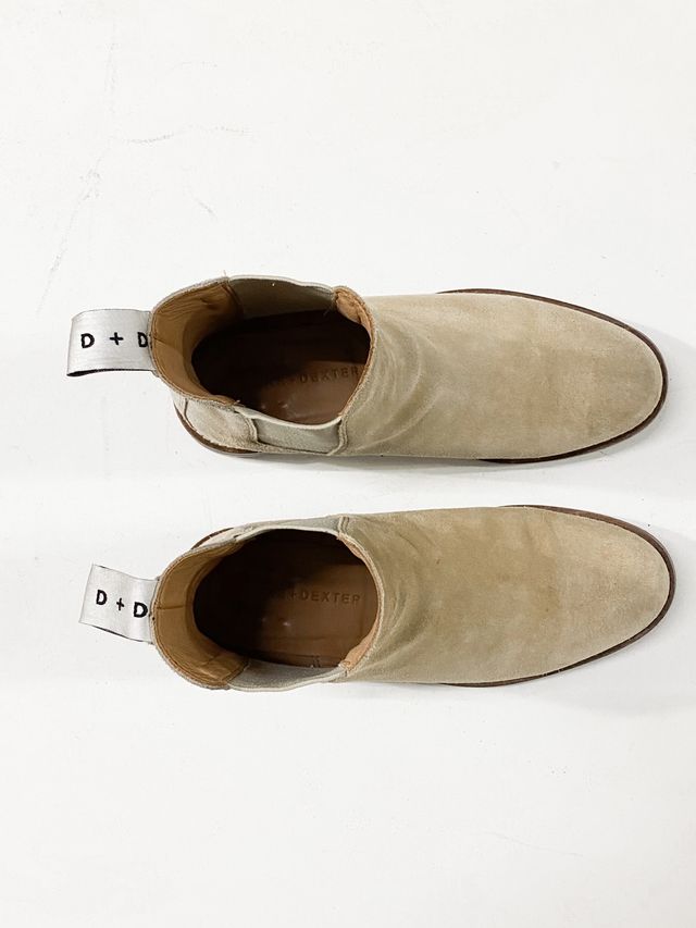 Stivali Chelsea in pelle Duke & Dexter beige