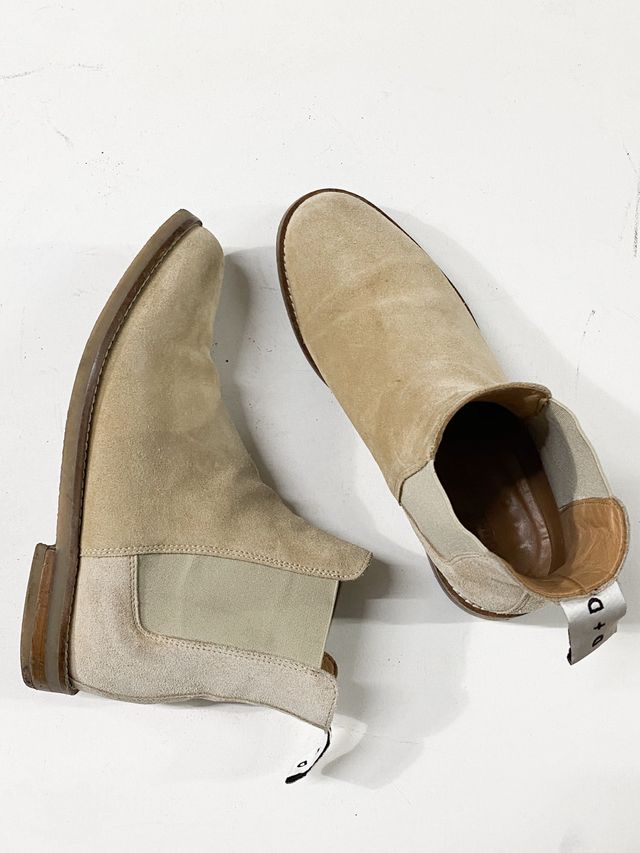 Stivali Chelsea in pelle Duke & Dexter beige