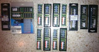 Chips de memoria antiguos DDR1 DDR2 SIMM DIMM