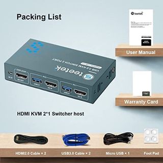 Kvm switch HDMI 2 puertos 4k NUEVO