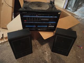 A105. POINTER AM/FM double cassette stereo system
