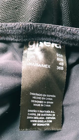 BODY GISELA Negro 95B